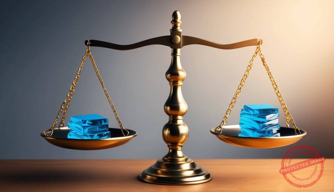 A scale weighing Goldco against competitors, with Goldco tipping the balance in its favor