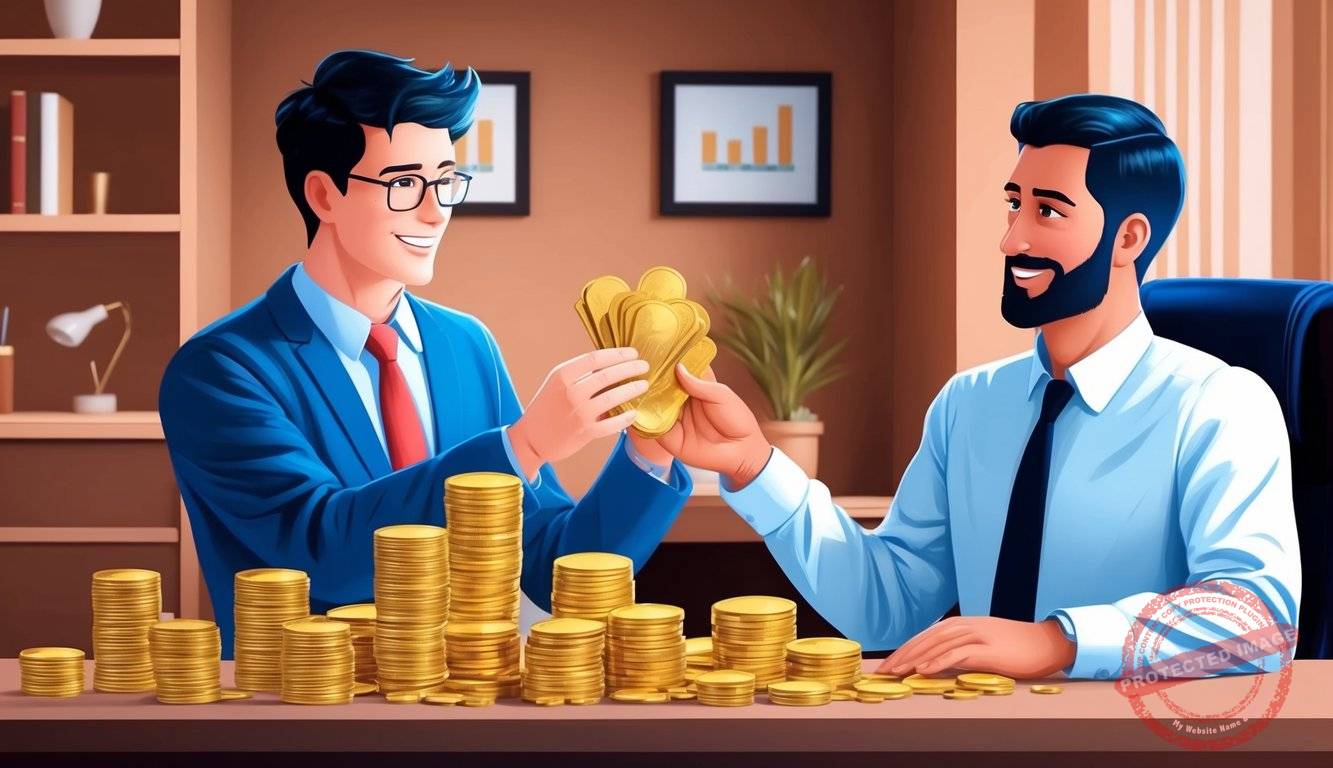 A person transferring 401k funds to gold with a financial advisor